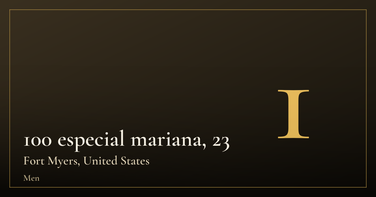 100 especial mariana, 23 — Fort Myers
