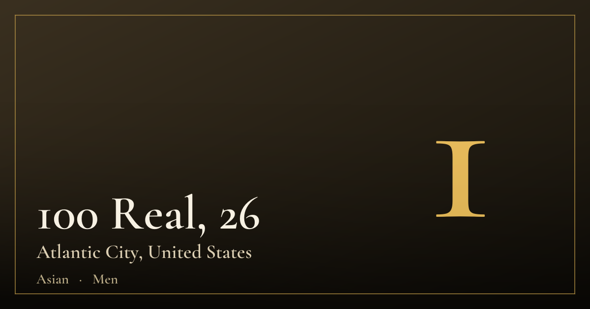 100 Real, 26 — Atlantic City