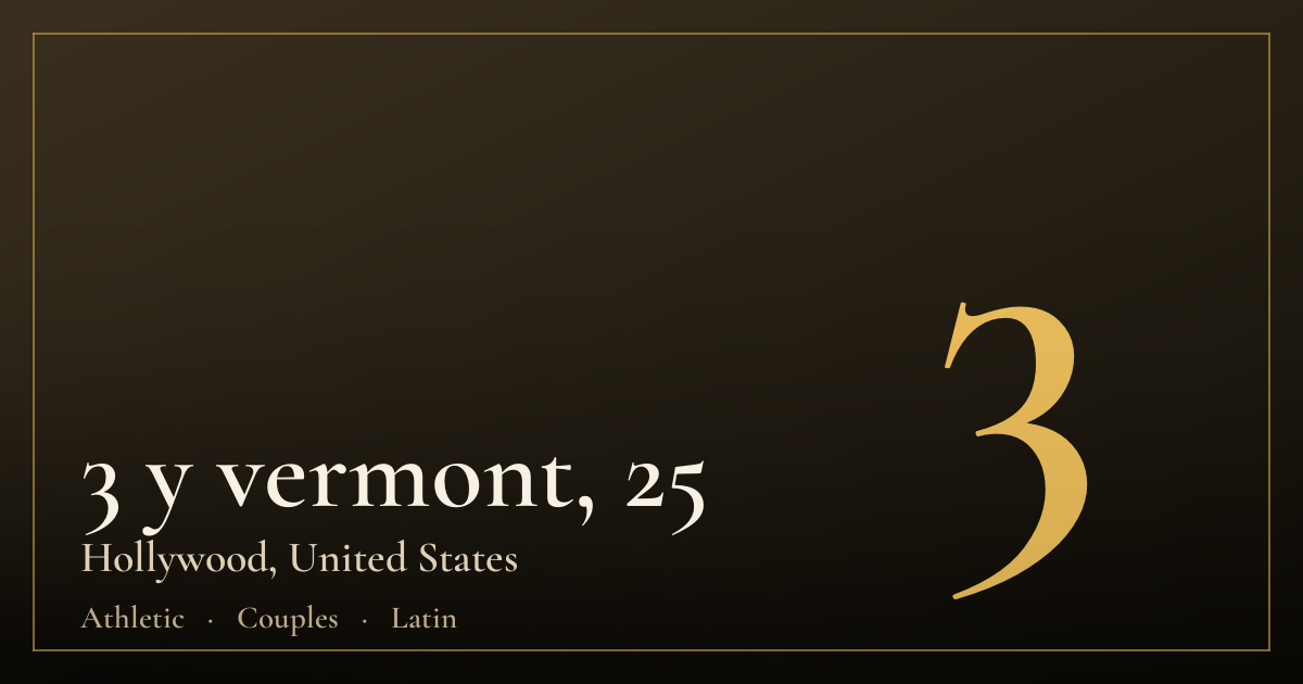 3 y vermont, 25 — Hollywood