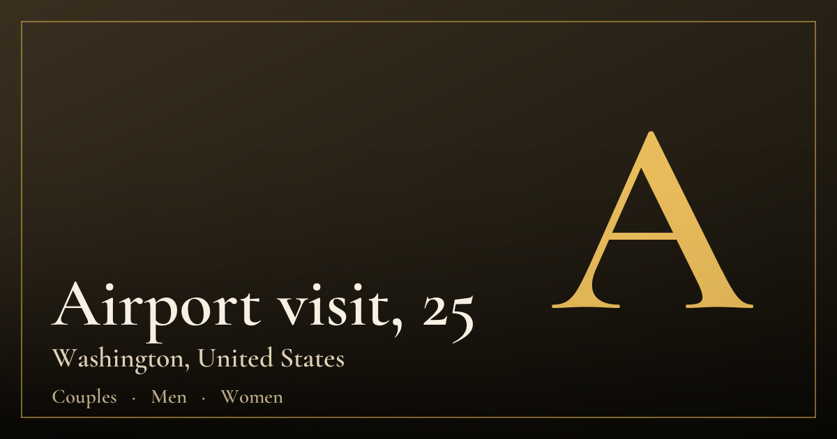 Airport visit, 25 — Washington