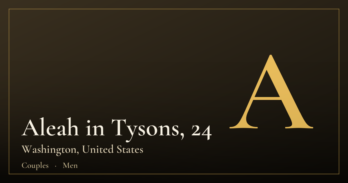 Aleah in Tysons, 24 — Washington