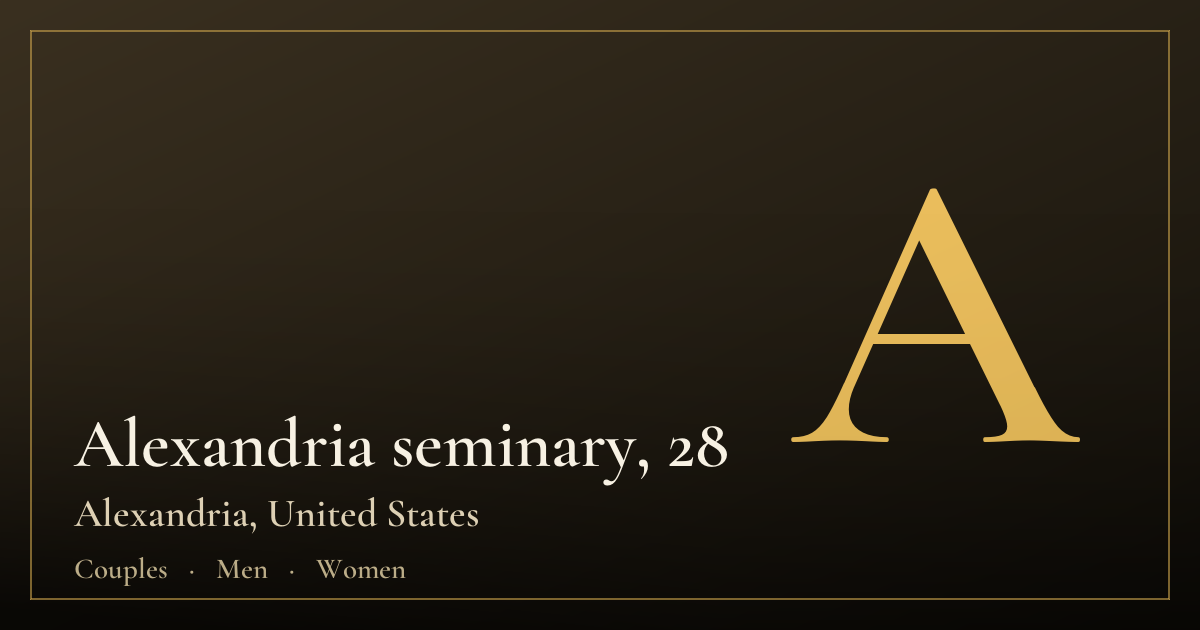 Alexandria seminary, 28 — Alexandria