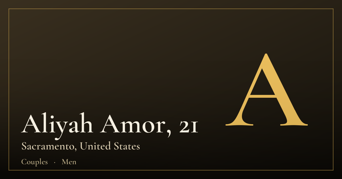 Aliyah Amor, 21 — Sacramento