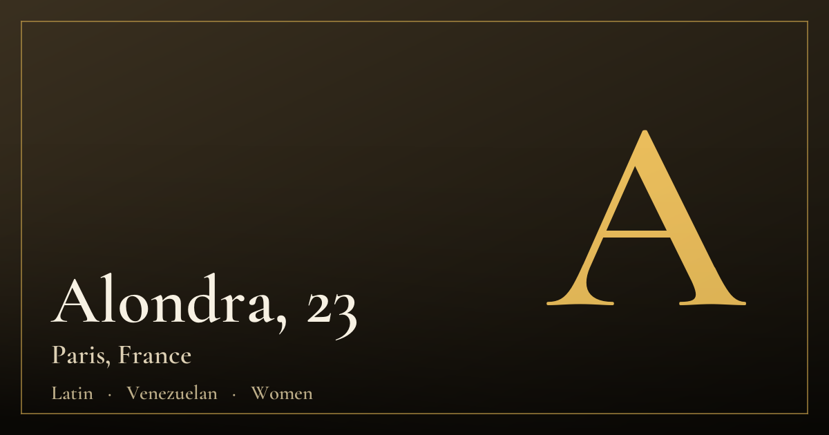 Alondra, 23 — Paris