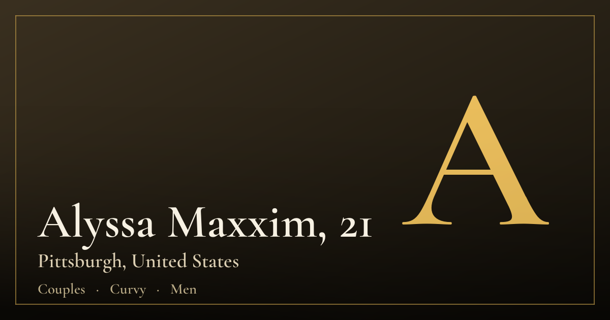 Alyssa Maxxim, 21 — Pittsburgh