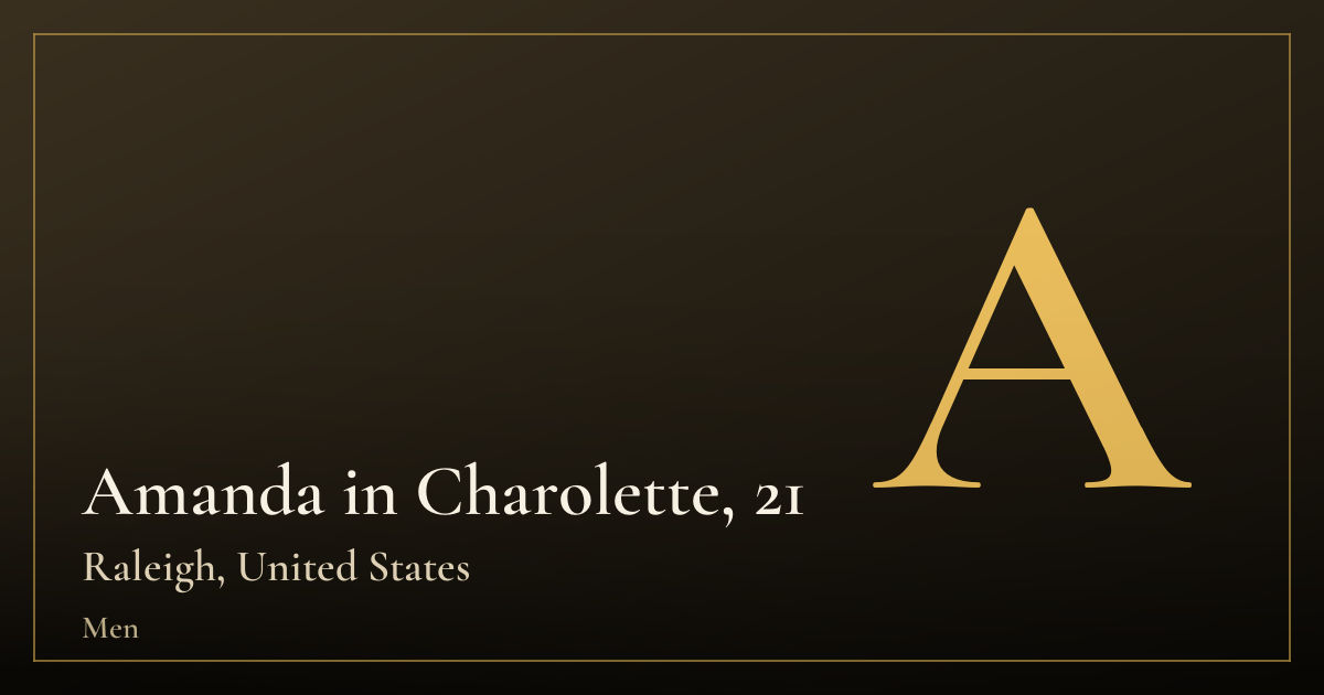 Amanda in Charolette, 21 — Raleigh