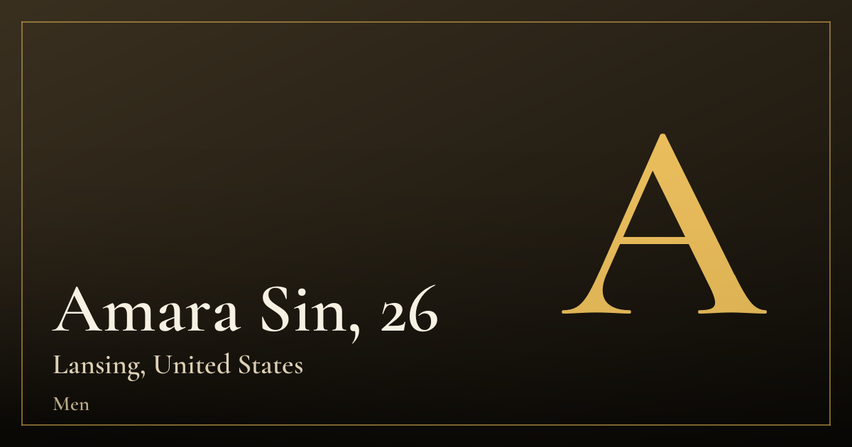 Amara Sin, 26 — Lansing