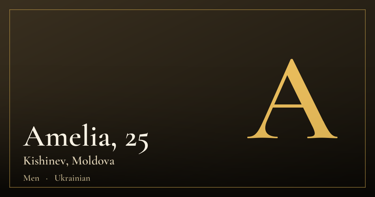Amelia, 25 — Kishinev
