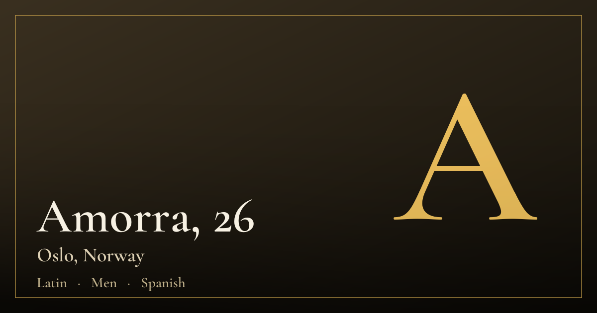 Amorra, 26 — Oslo