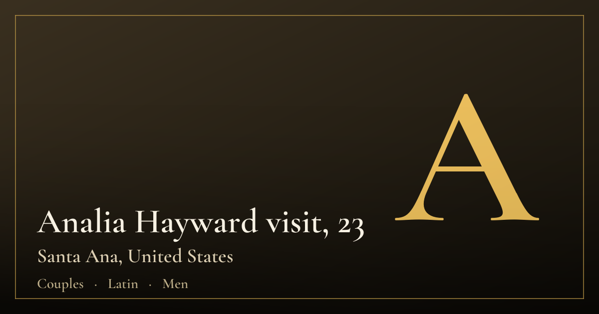 Analia Hayward visit, 23 — Santa Ana