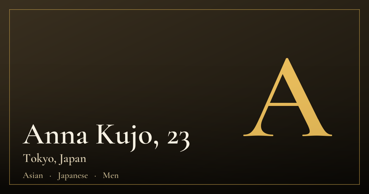 Anna Kujo, 23 — Tokyo