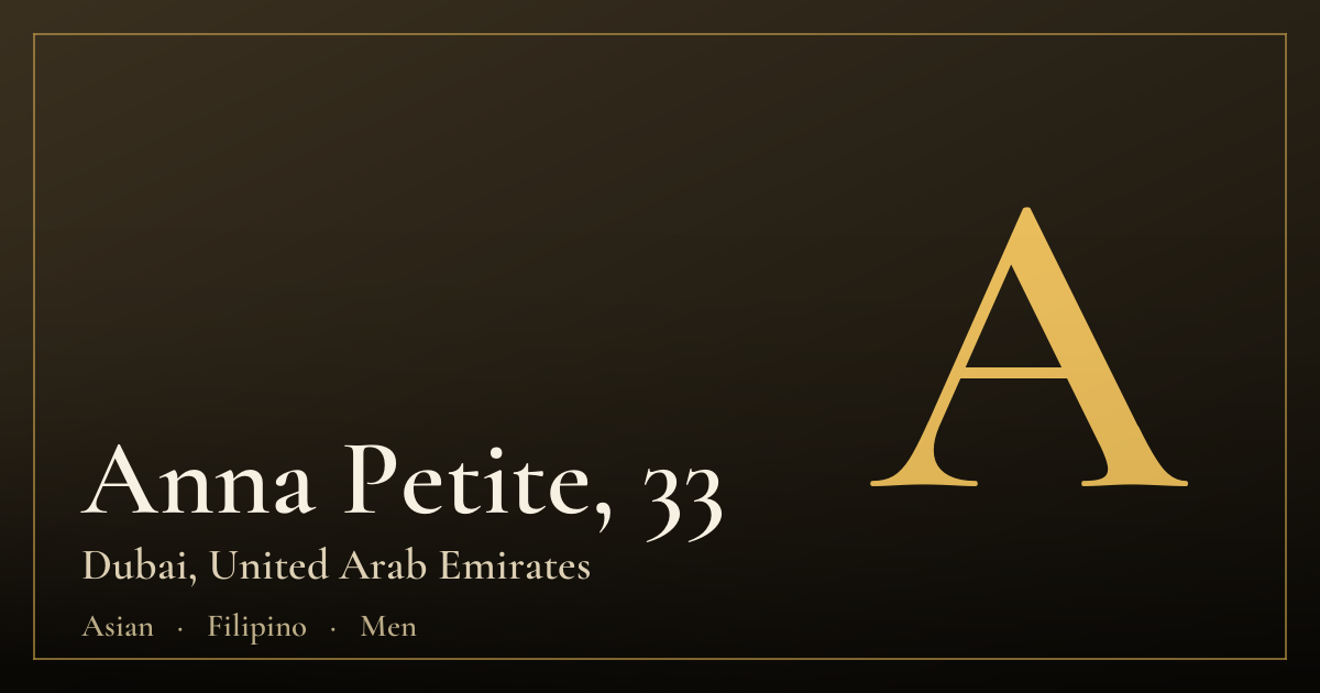 Anna Petite, 33 — Dubai