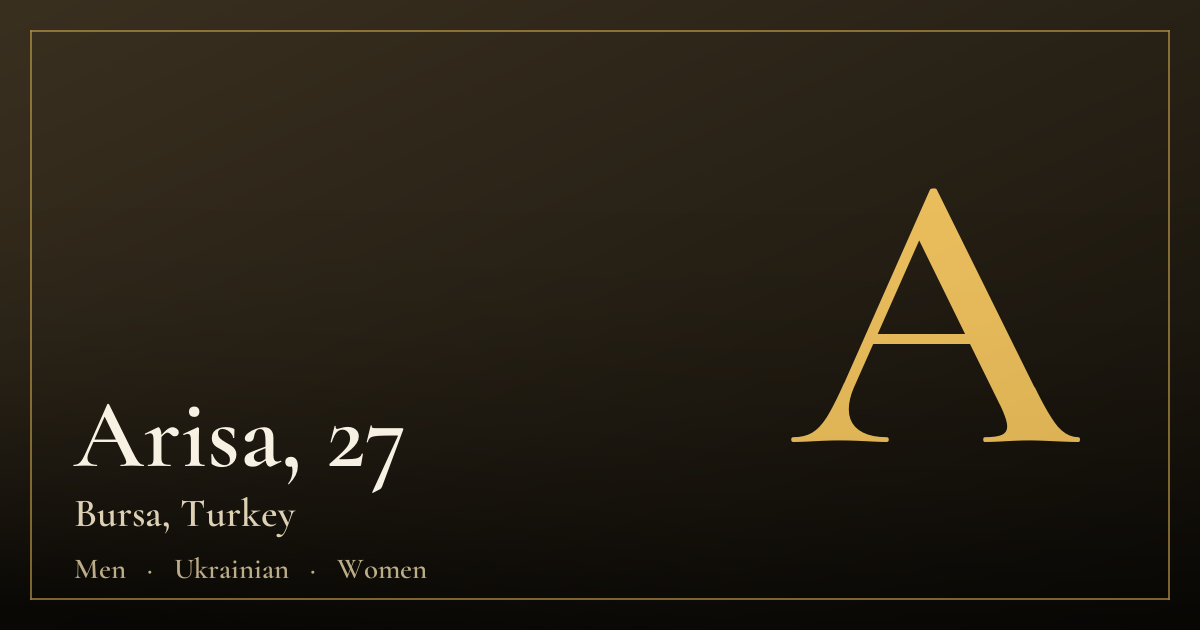 Arisa, 27 — Bursa