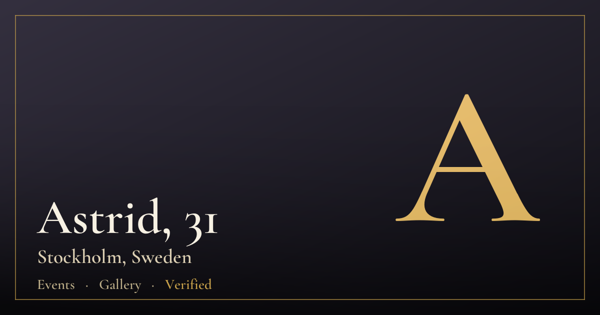Astrid, 31 — Stockholm