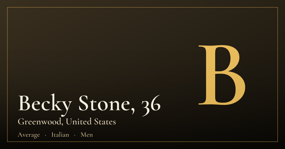 Becky Stone, 36 — Greenwood