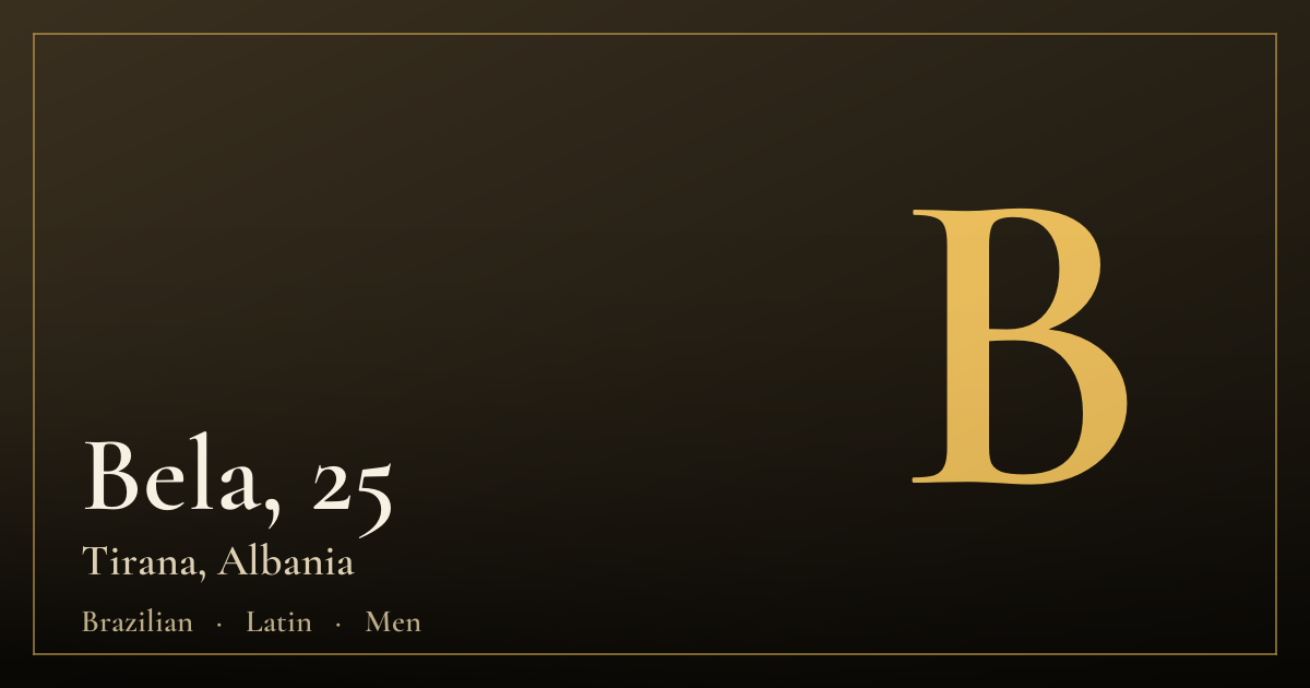 Bela, 25 — Tirana