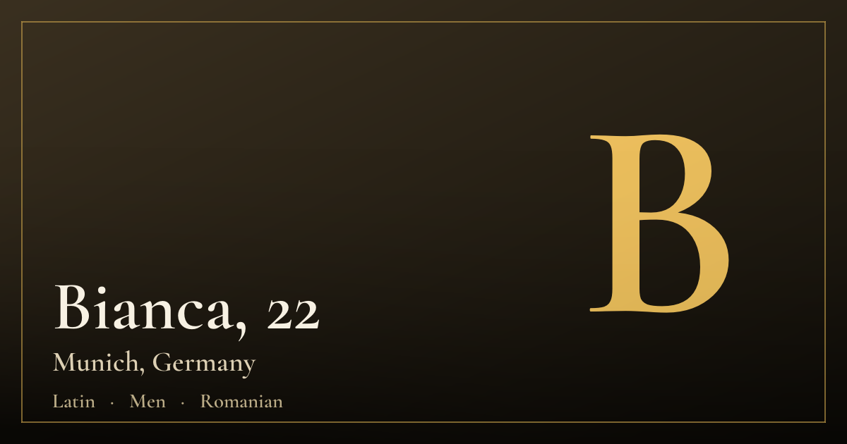Bianca, 22 — Munich