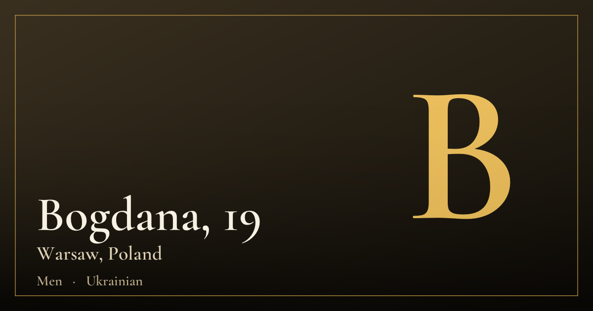 Bogdana, 19 — Warsaw