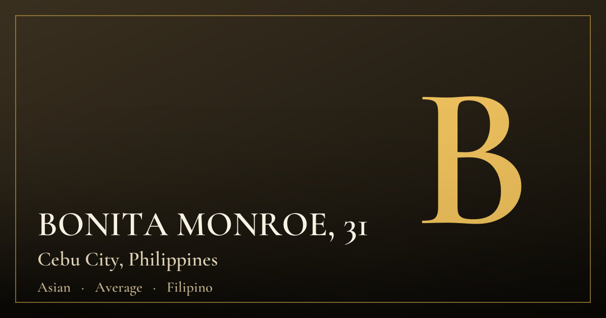 BONITA MONROE, 31 — Cebu City