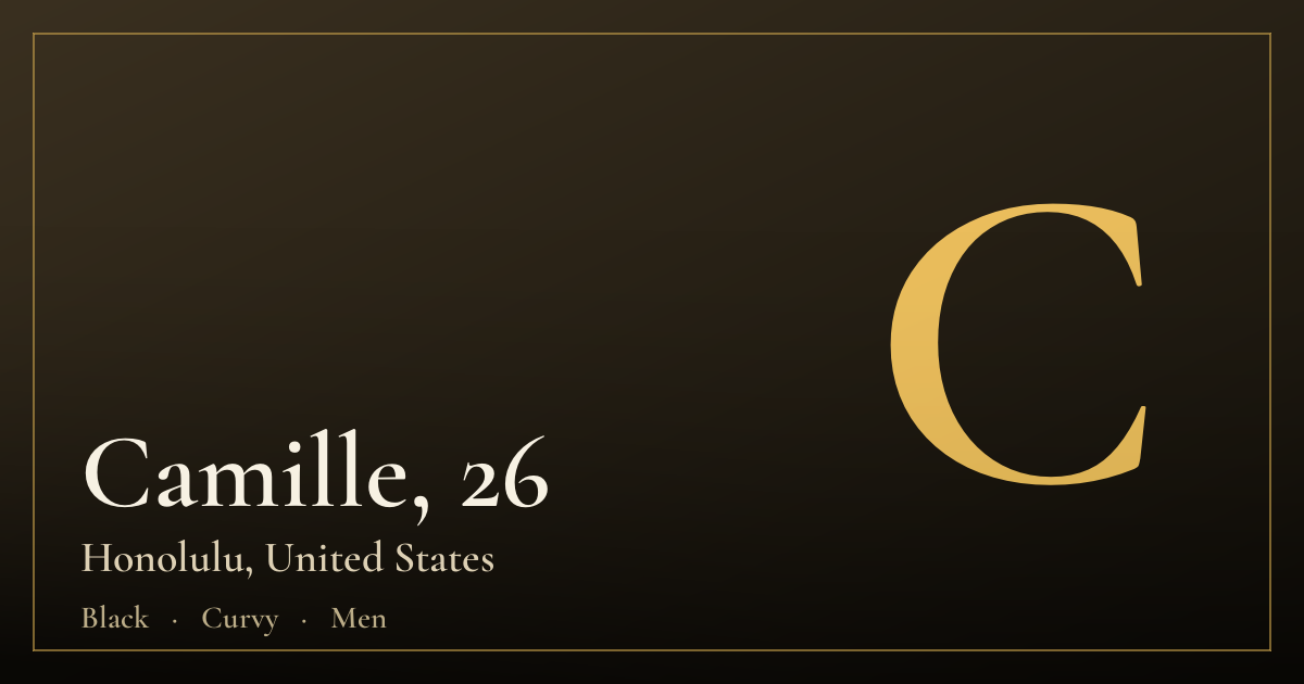 Camille, 26 — Honolulu