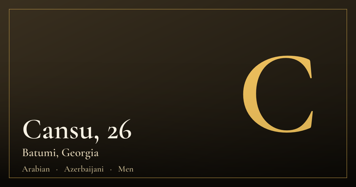 Cansu, 26 — Batumi