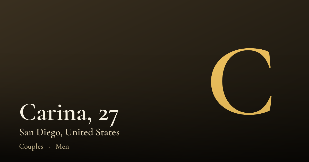 Carina, 27 — San Diego