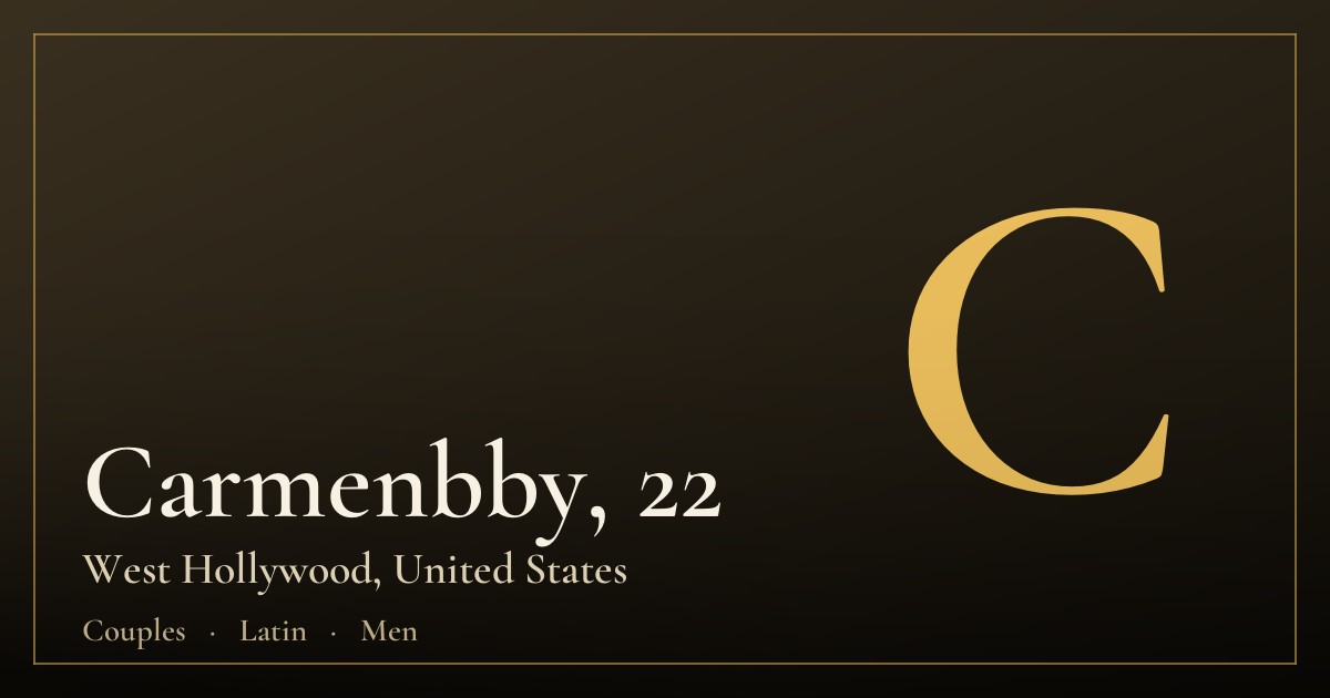 Carmenbby, 22 — West Hollywood