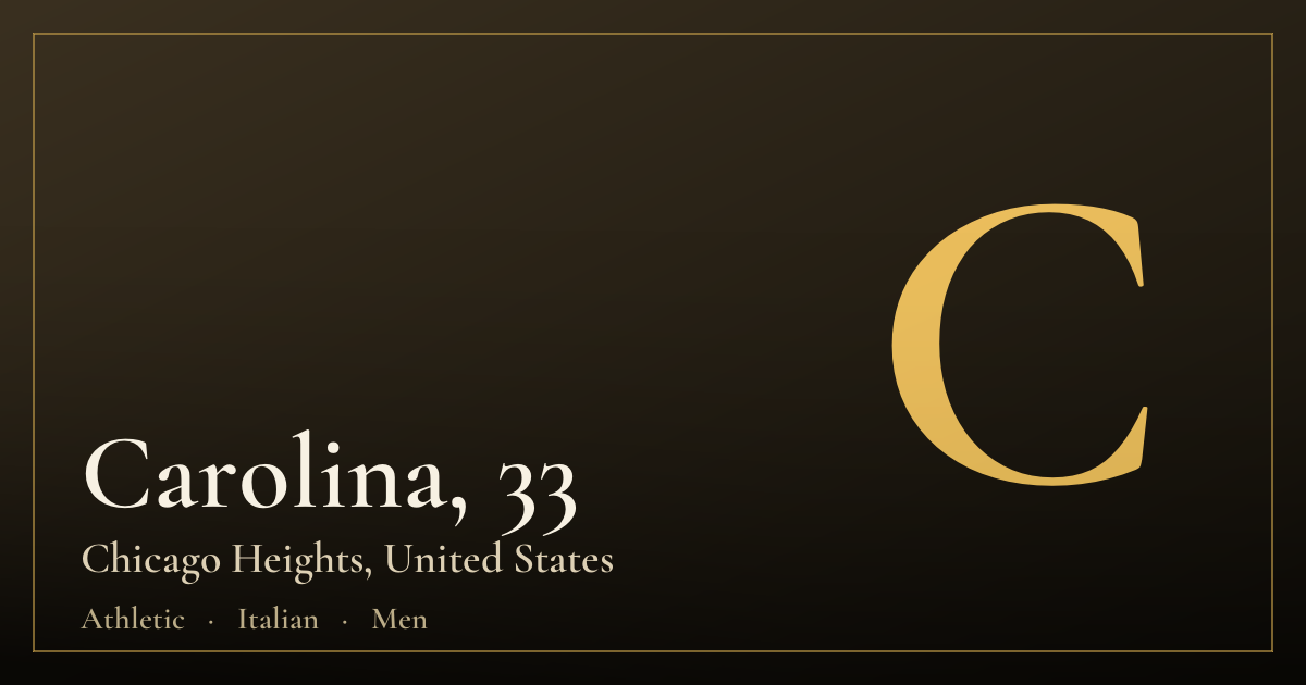 Carolina, 33 — Chicago Heights
