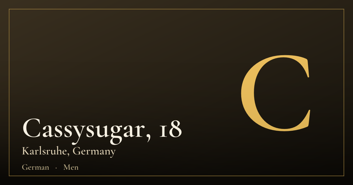 Cassysugar, 18 — Karlsruhe