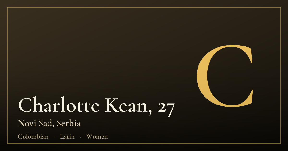 Charlotte Kean, 27 — Novi Sad