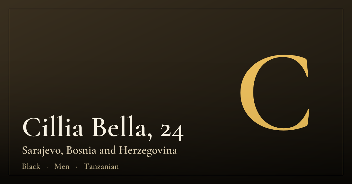 Cillia Bella, 24 — Sarajevo