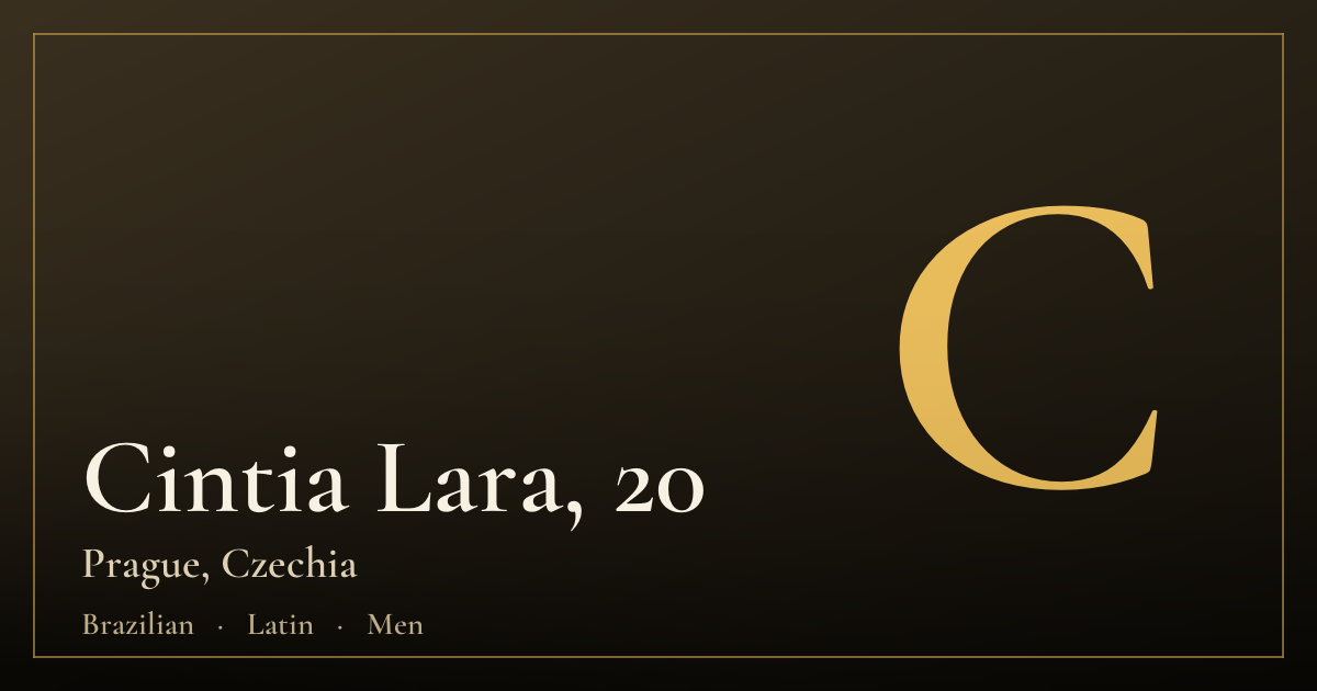 Cintia Lara, 20 — Prague
