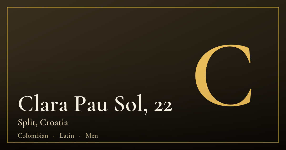 Clara Pau Sol, 22 — Split