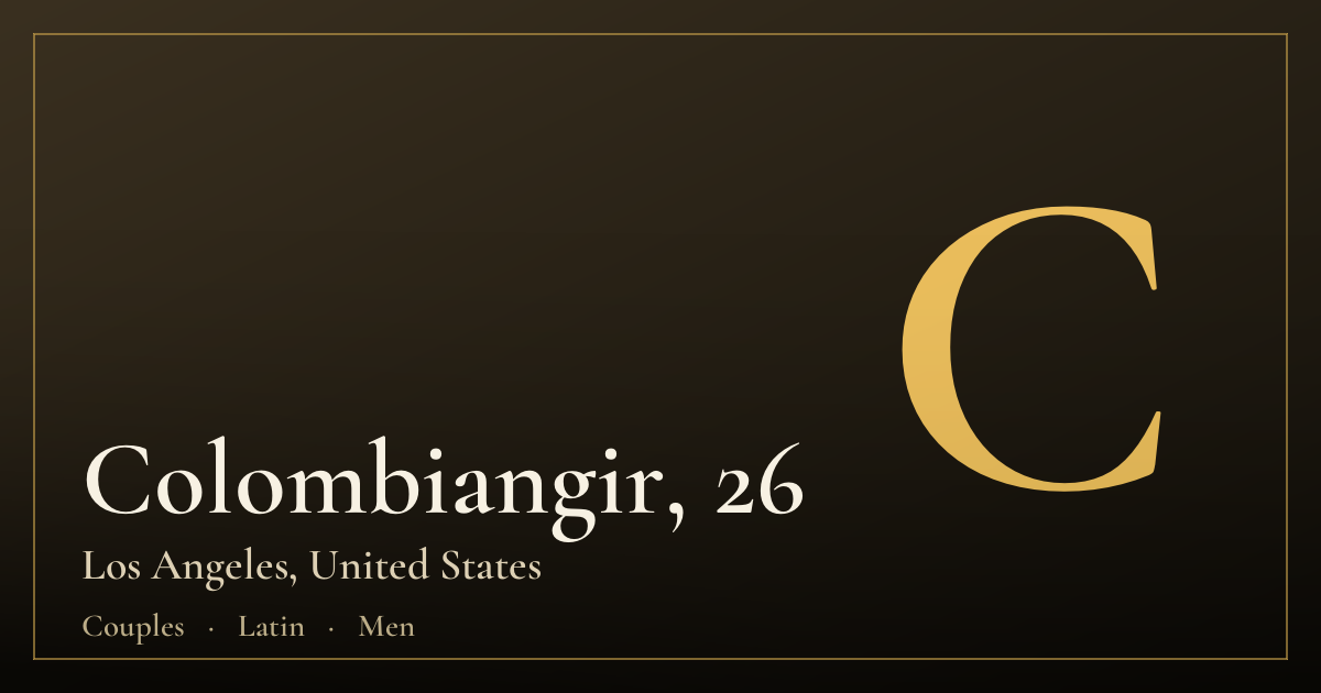 Colombiangir, 26 — Los Angeles