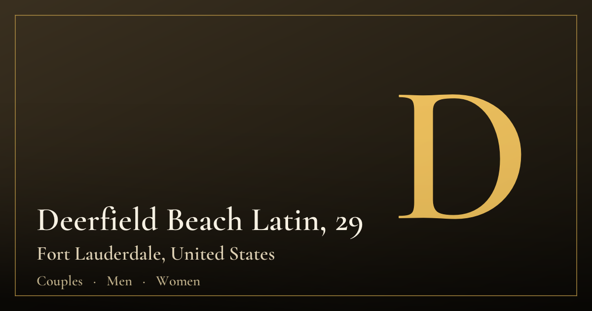 Deerfield Beach Latin, 29 — Fort Lauderdale