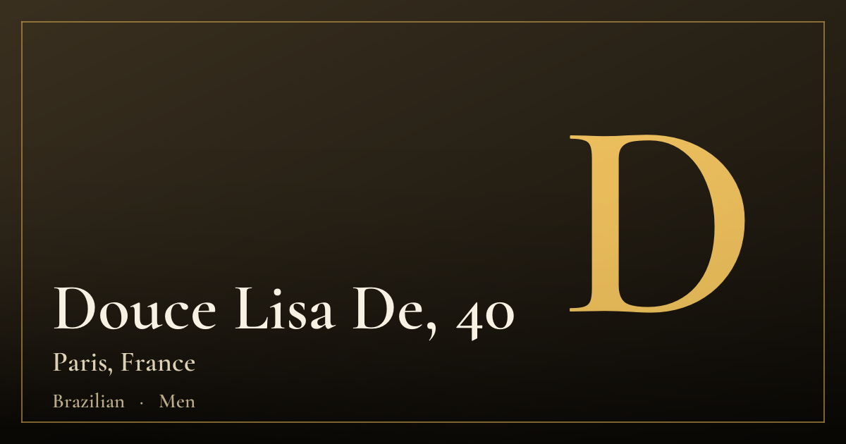 Douce Lisa De, 40 — Paris