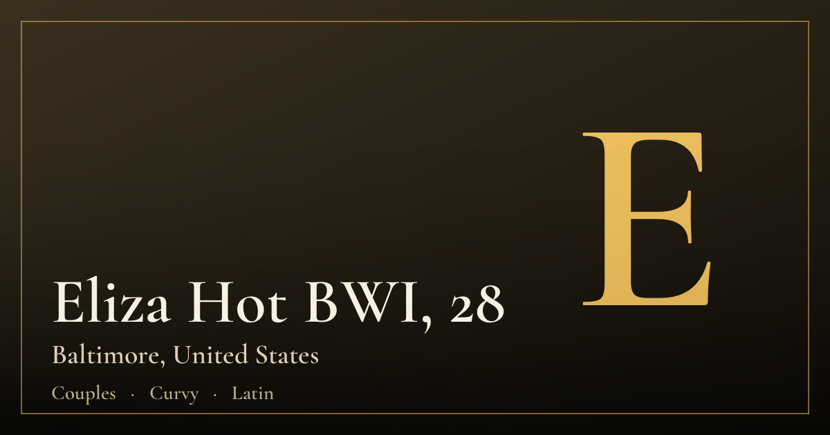 Eliza Hot BWI, 28 — Baltimore