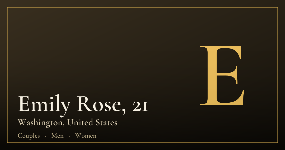 Emily Rose, 21 — Washington