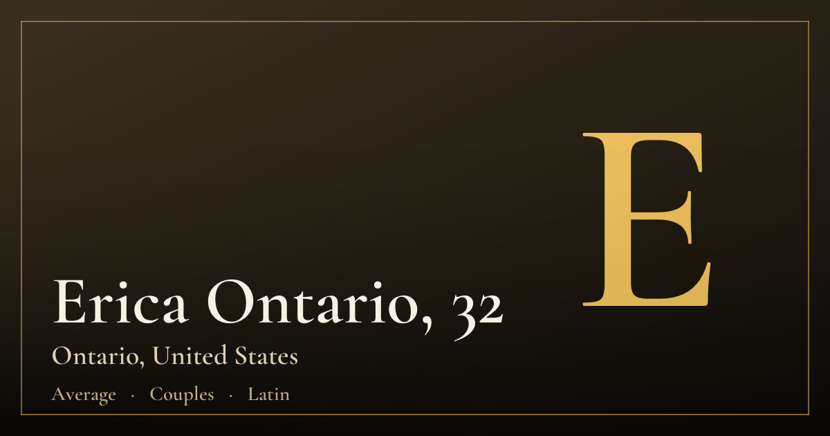 Erica Ontario, 32 — Ontario