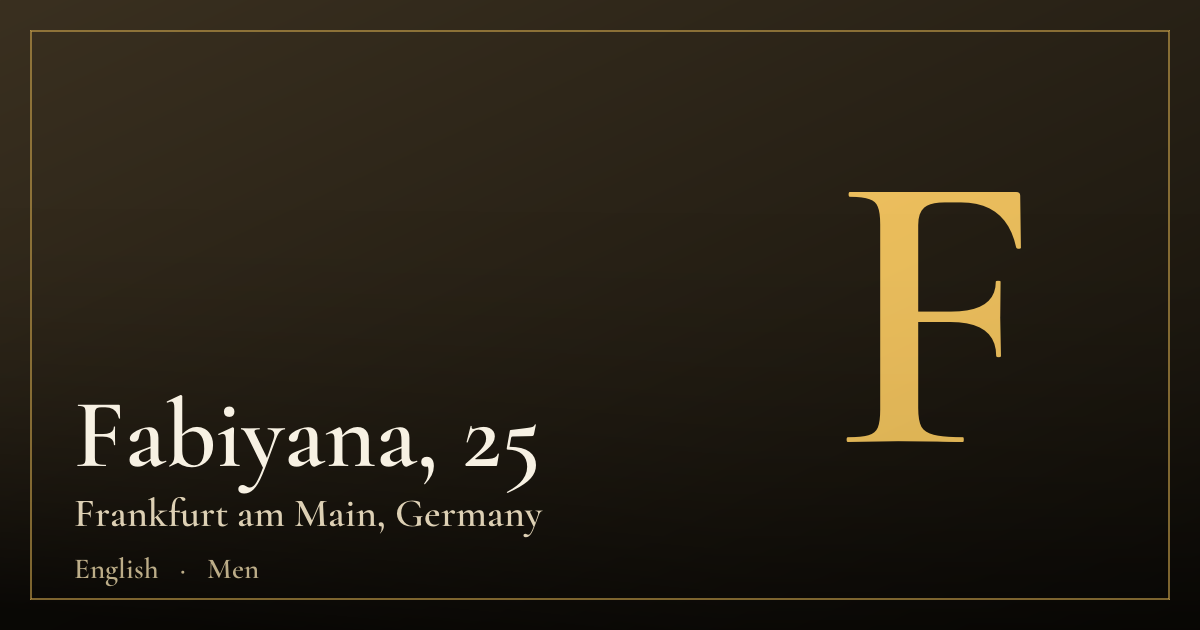 Fabiyana, 25 — Frankfurt am Main