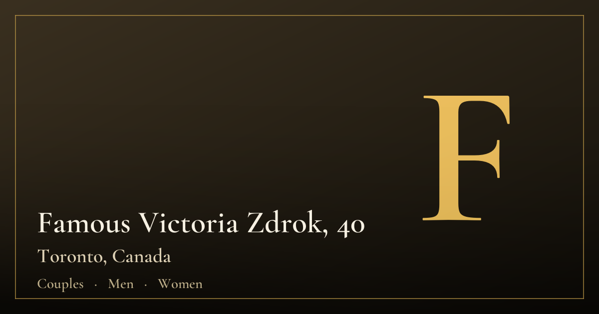 Famous Victoria Zdrok, 40 — Toronto