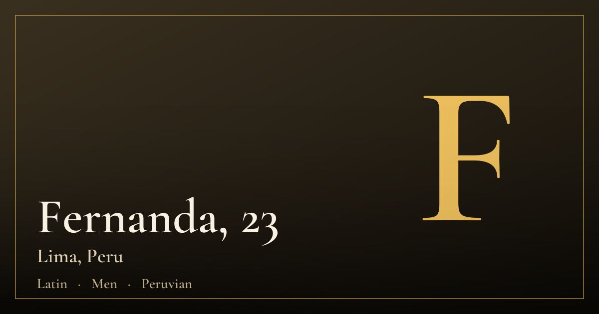 Fernanda, 23 — Lima