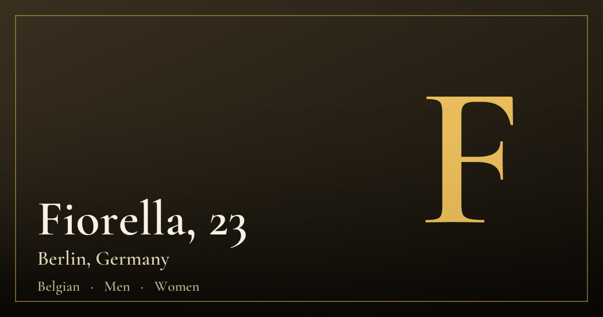 Fiorella, 23 — Berlin