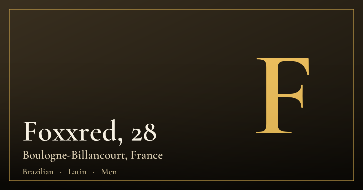 Foxxred, 28 — Boulogne-Billancourt