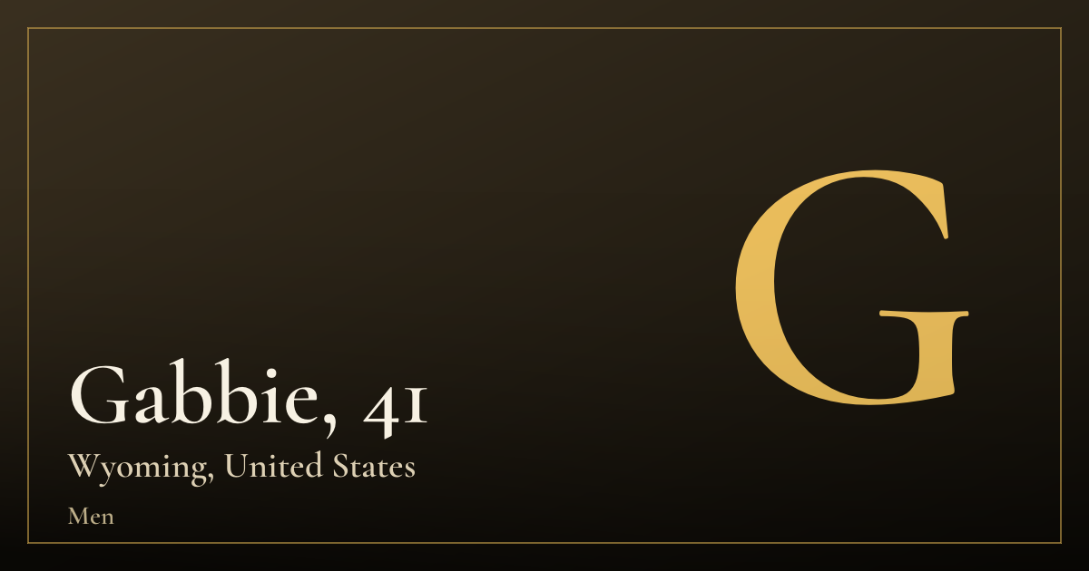 Gabbie, 41 — Wyoming