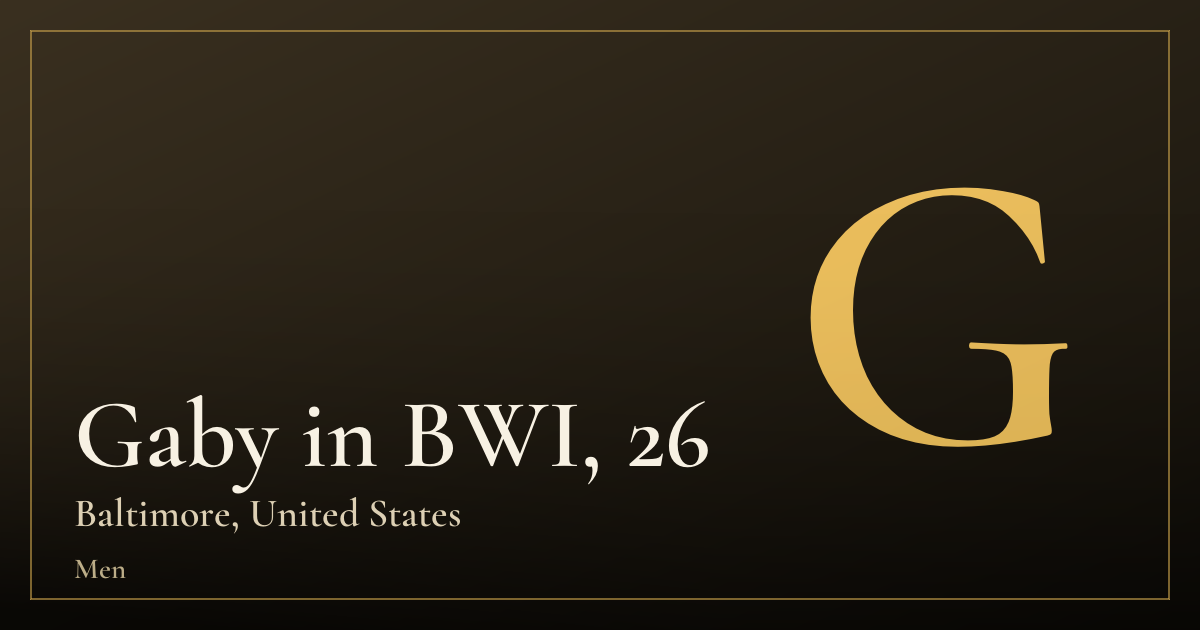 Gaby in BWI, 26 — Baltimore