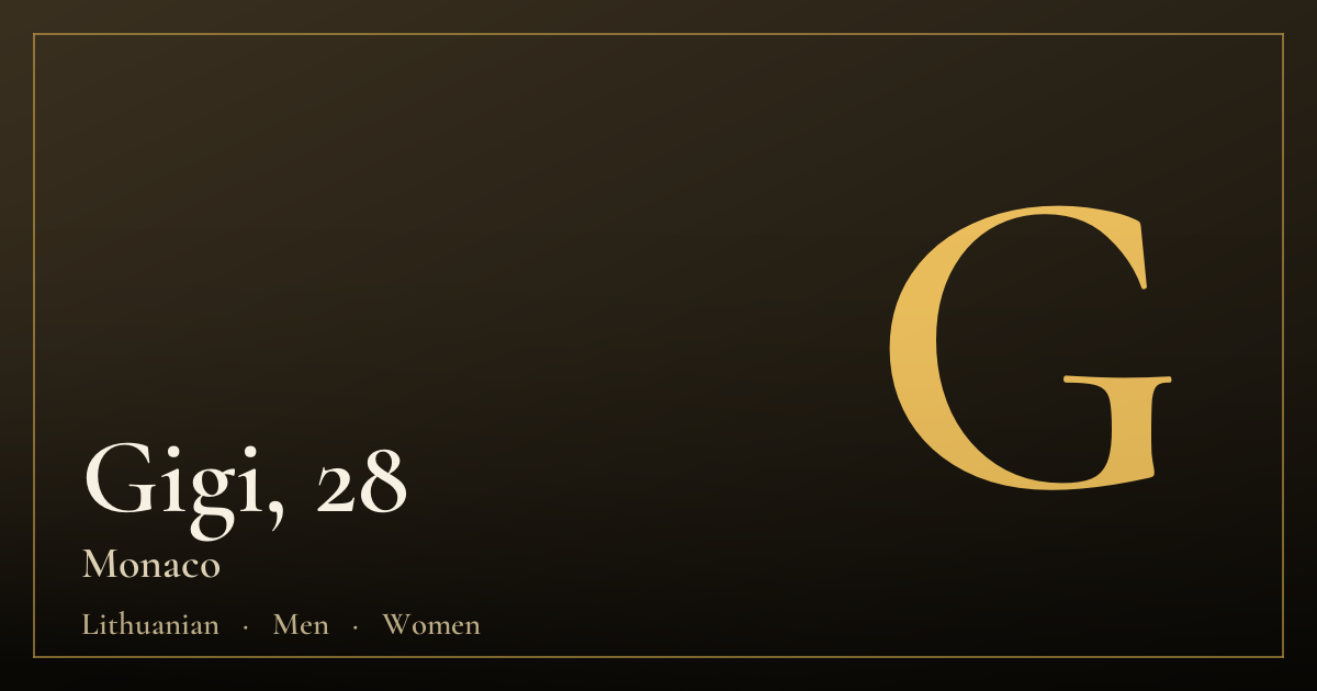 Gigi, 28 — Monako