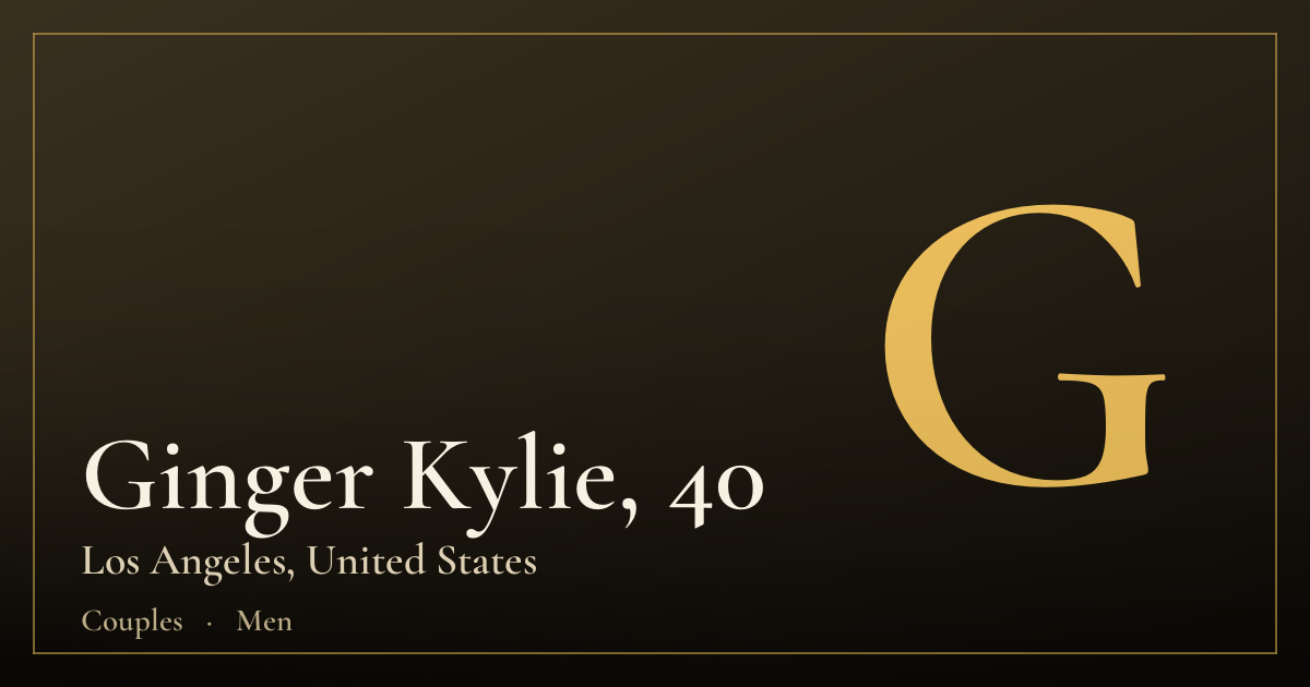 Ginger Kylie, 40 — Los Angeles