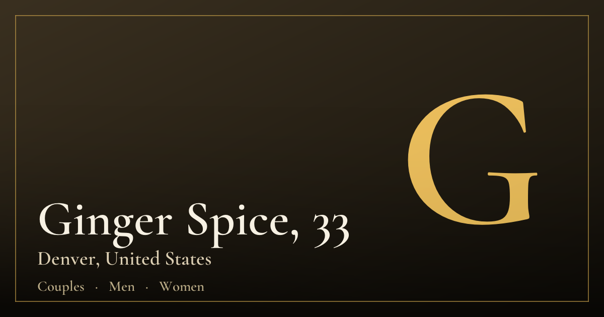 Ginger Spice, 33 — Denver
