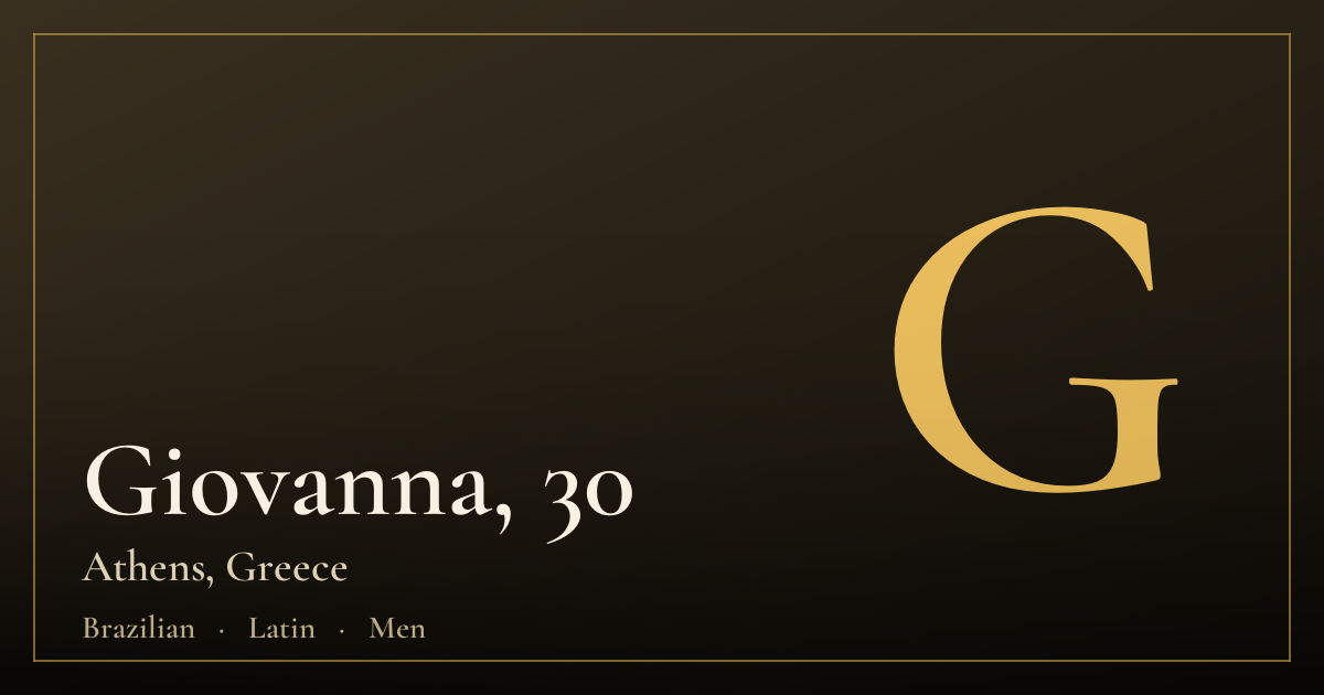 Giovanna, 30 — Athens